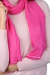 Cachemire et Soie pashmina scarva rose tres soutenu 170x25cm